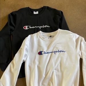 Two champion pullovers.